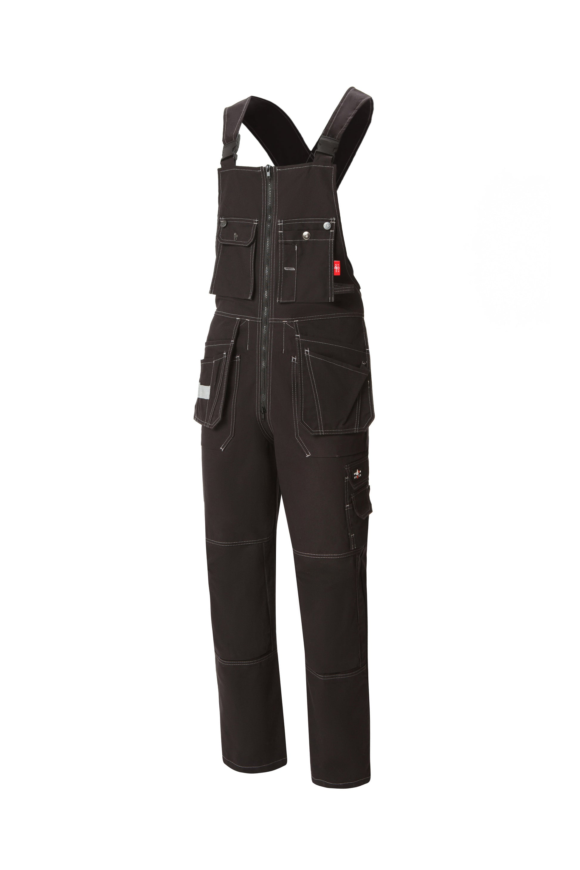 YURINOX SEMI-OVERALLS UNION SPACE – Wind Resistant, Tear Resistant, Knee Pockets for Shock Absorbing Knee Pads Black